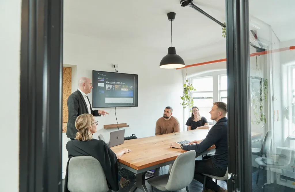 People in a meeting