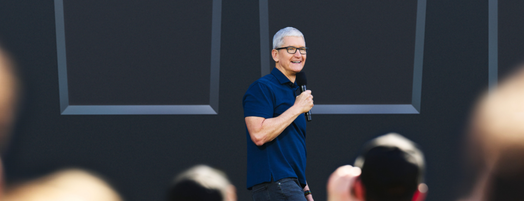 Someone speaking at Apple's annual Worldwide Developers Conference