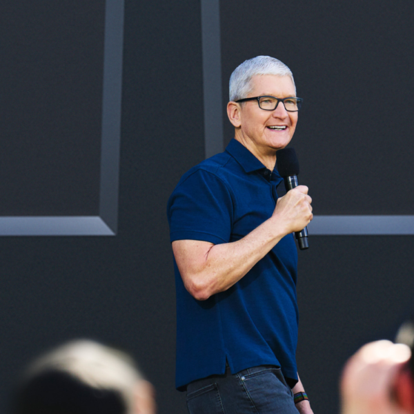 Someone speaking at Apple's annual Worldwide Developers Conference
